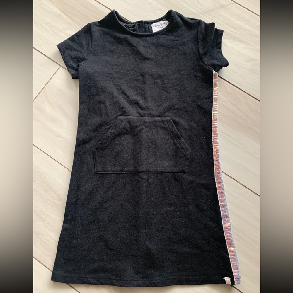 Sovereign Code Los Angeles Girls short sleeve black dress with sequins sz. 7.